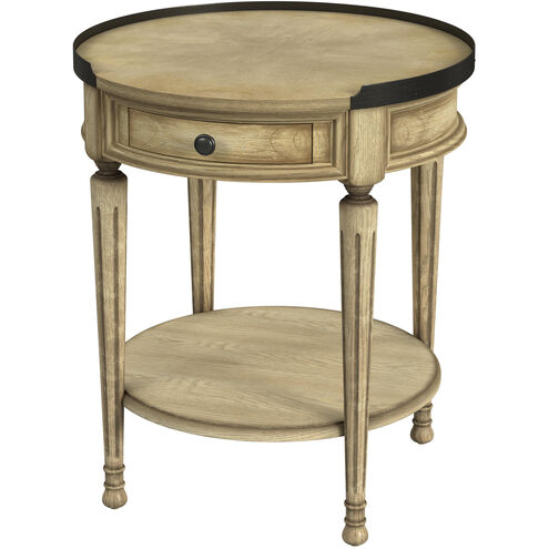 Sampson Side Table with Storage in Beige