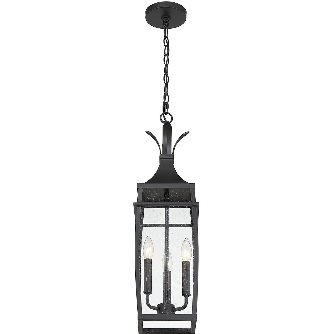 Montpelier 3 Light 7.5 inch Black Outdoor Hanging Lantern