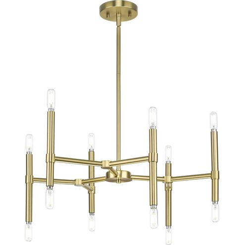 Arya 12 Light 24.12 inch Brushed Gold Chandelier Ceiling Light, Design Series