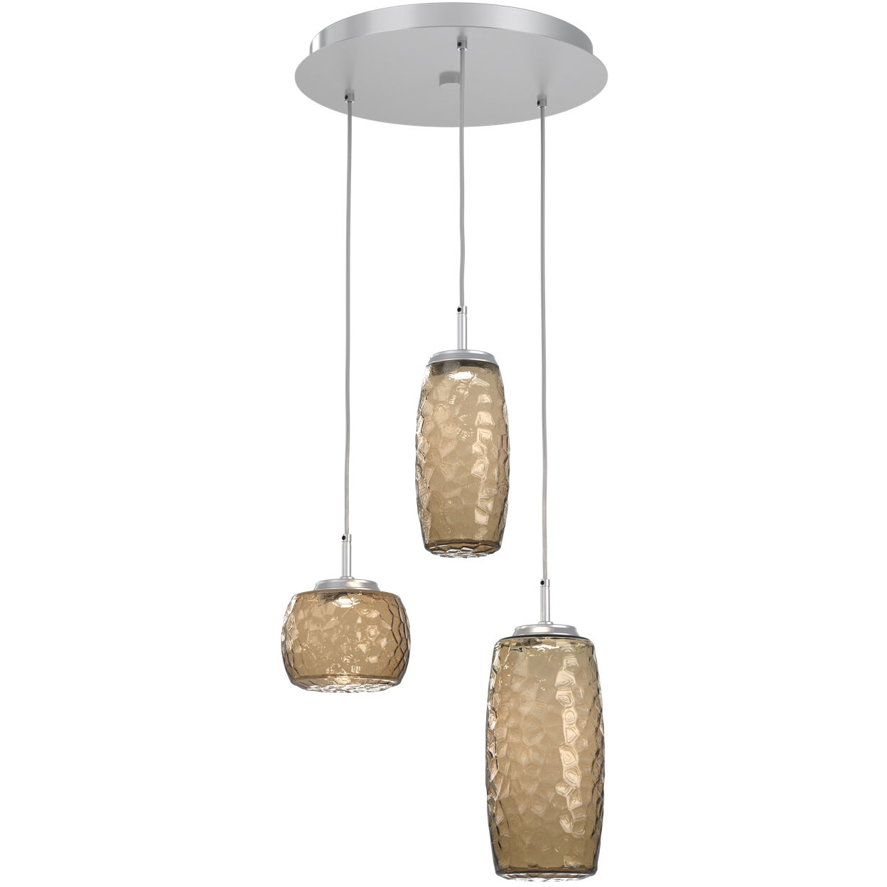 Vessel LED Classic Silver Multi-Pendant Ceiling Light in Bronze, 2700K LED