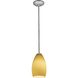 Champagne LED 5 inch Brushed Steel Pendant Ceiling Light in Maya