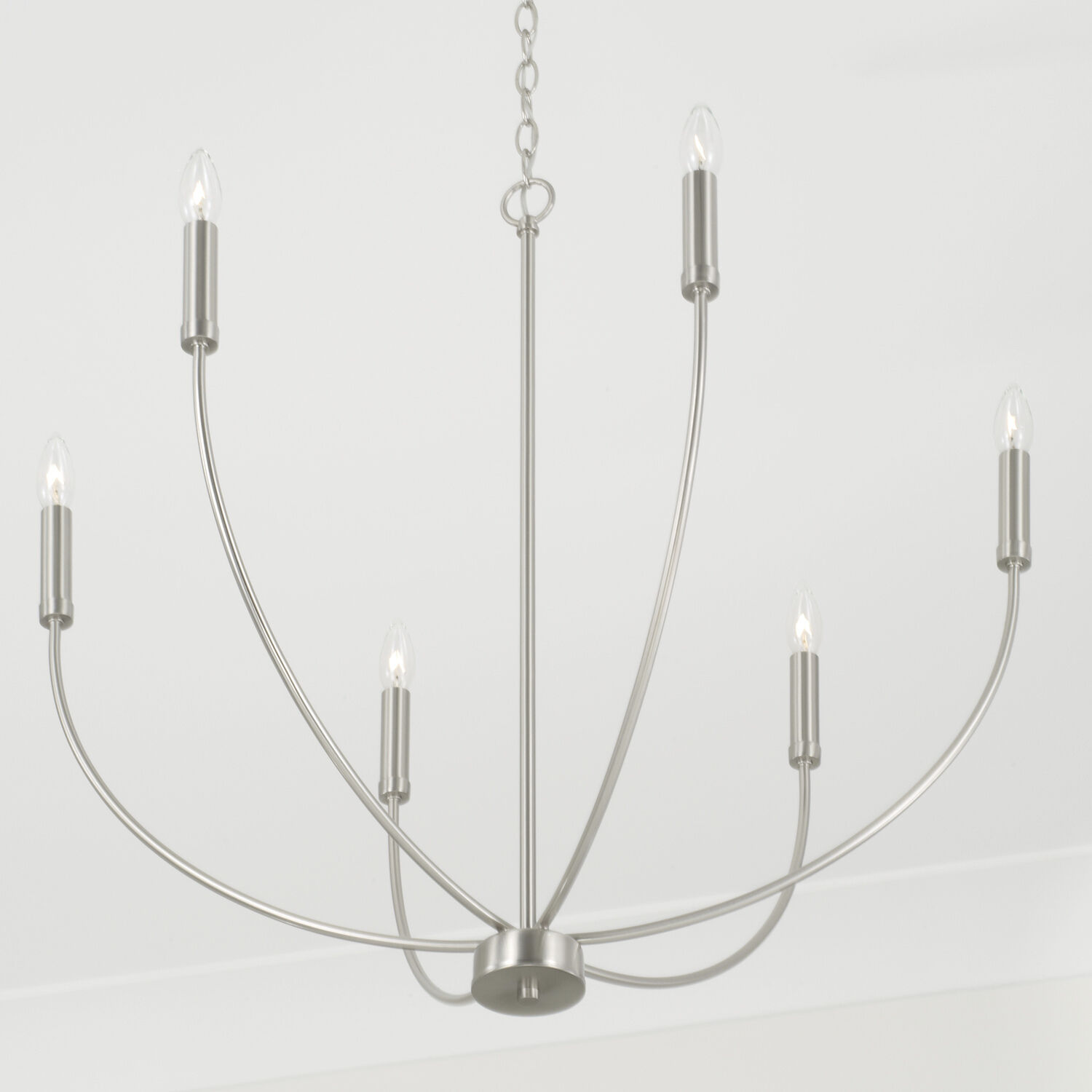 Ansley 6 Light 30.25 inch Brushed Nickel Chandelier Ceiling Light