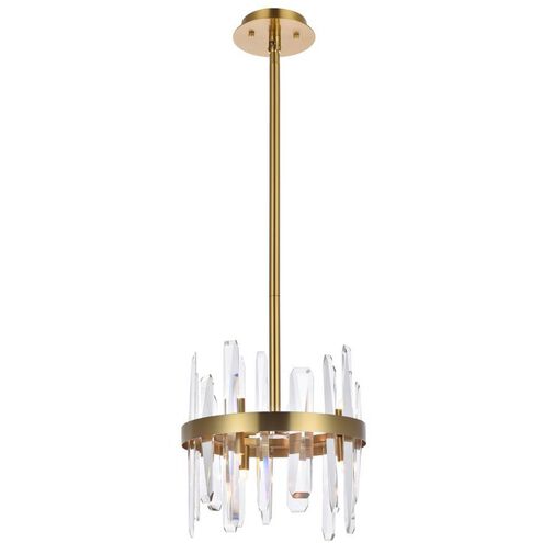 Serena 6 Light 12 inch Satin Gold Pendant Ceiling Light