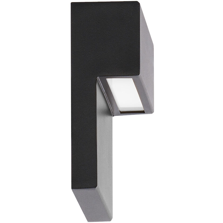 Balance LED 6 inch Black Outdoor Wall Light in 4000K, dweLED
