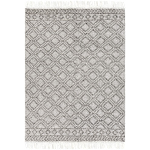 Farmhouse Tassels 120 X 96 inch Black/White Handmade Rug in 8 x 10