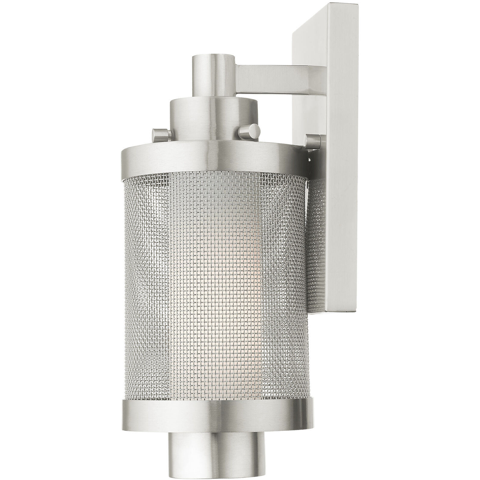 Nottingham 1 Light 12 inch Brushed Nickel Outdoor Wall Lantern