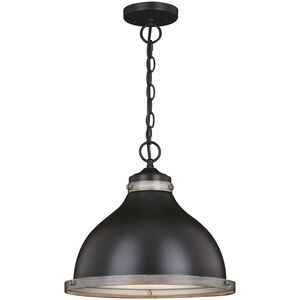 Sheffield 1 Light 15 inch New Bronze and Distressed Ash with Light Silver Pendant Ceiling Light