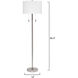Lincoln 60.5 inch 60 watt Silver Floor Lamp Portable Light