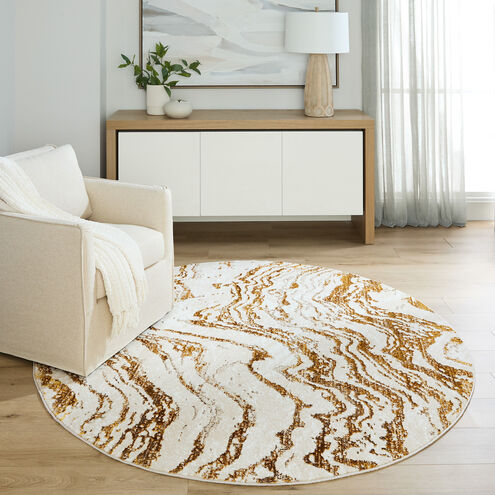 Sibel Gold Rug in 8 Round