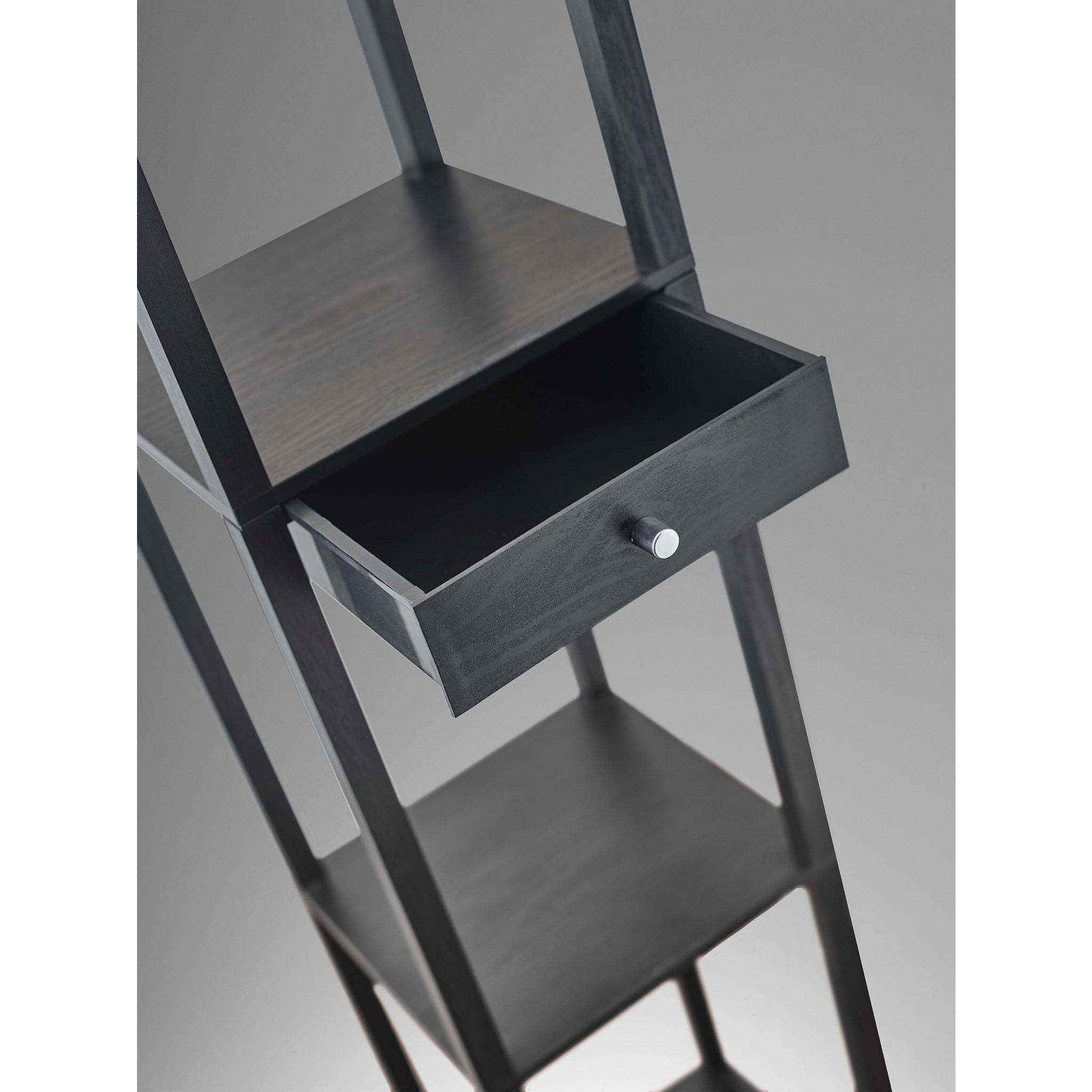 Parker 63 inch 150.00 watt Black Drawer Shelf Lamp Portable Light