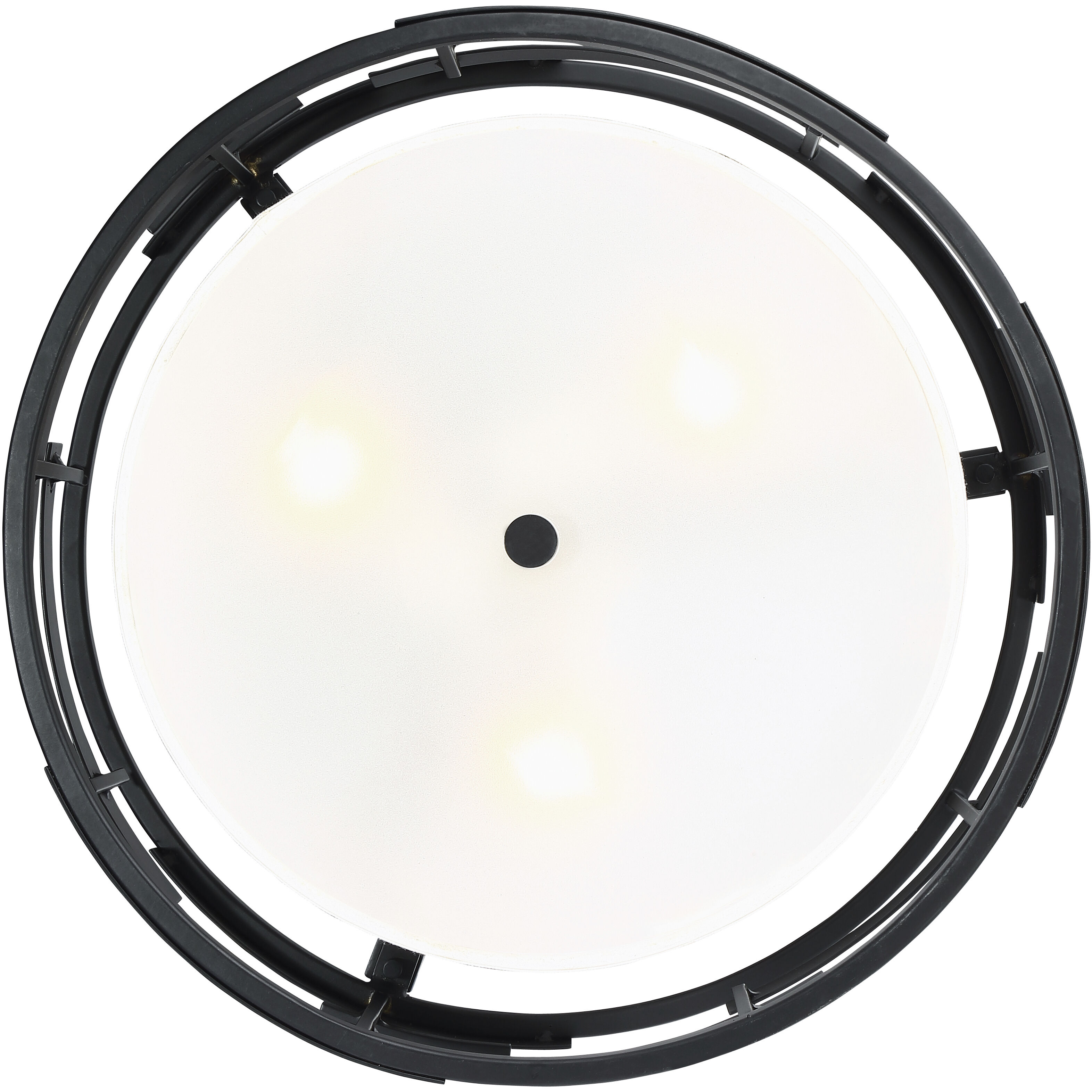 Lansing 3 Light 16 inch Textured Black Semi Flush Mount Ceiling Light