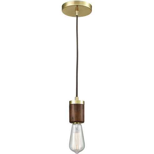 Socketholder 1 Light 2 inch Satin Brass Mini Pendant Ceiling Light