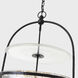 Chapman & Myers Lorford 4 Light 20 inch Aged Iron Bell Lantern Pendant Ceiling Light in Mercury Glass