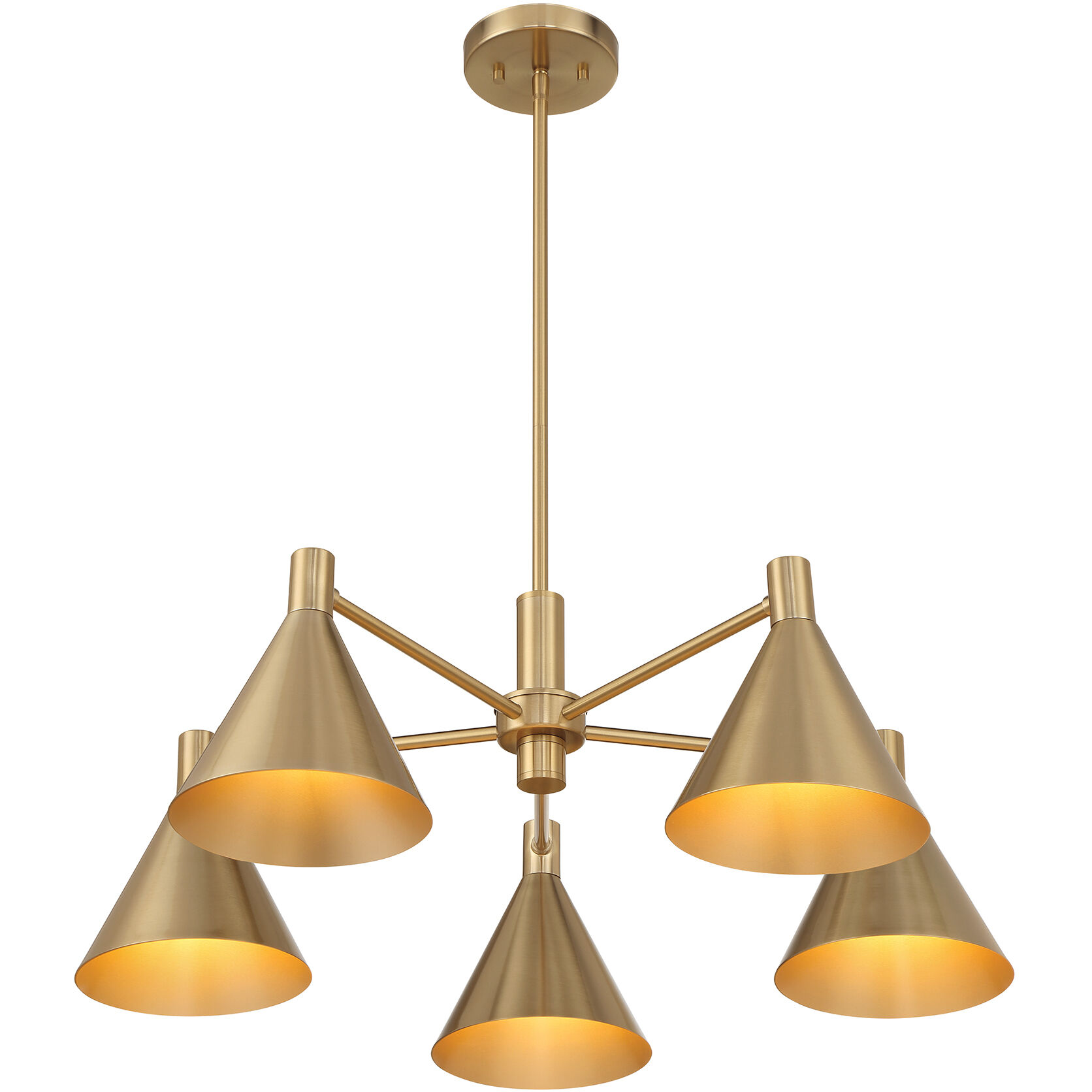 Pharos 5 Light 30 inch Noble Brass Chandelier Ceiling Light