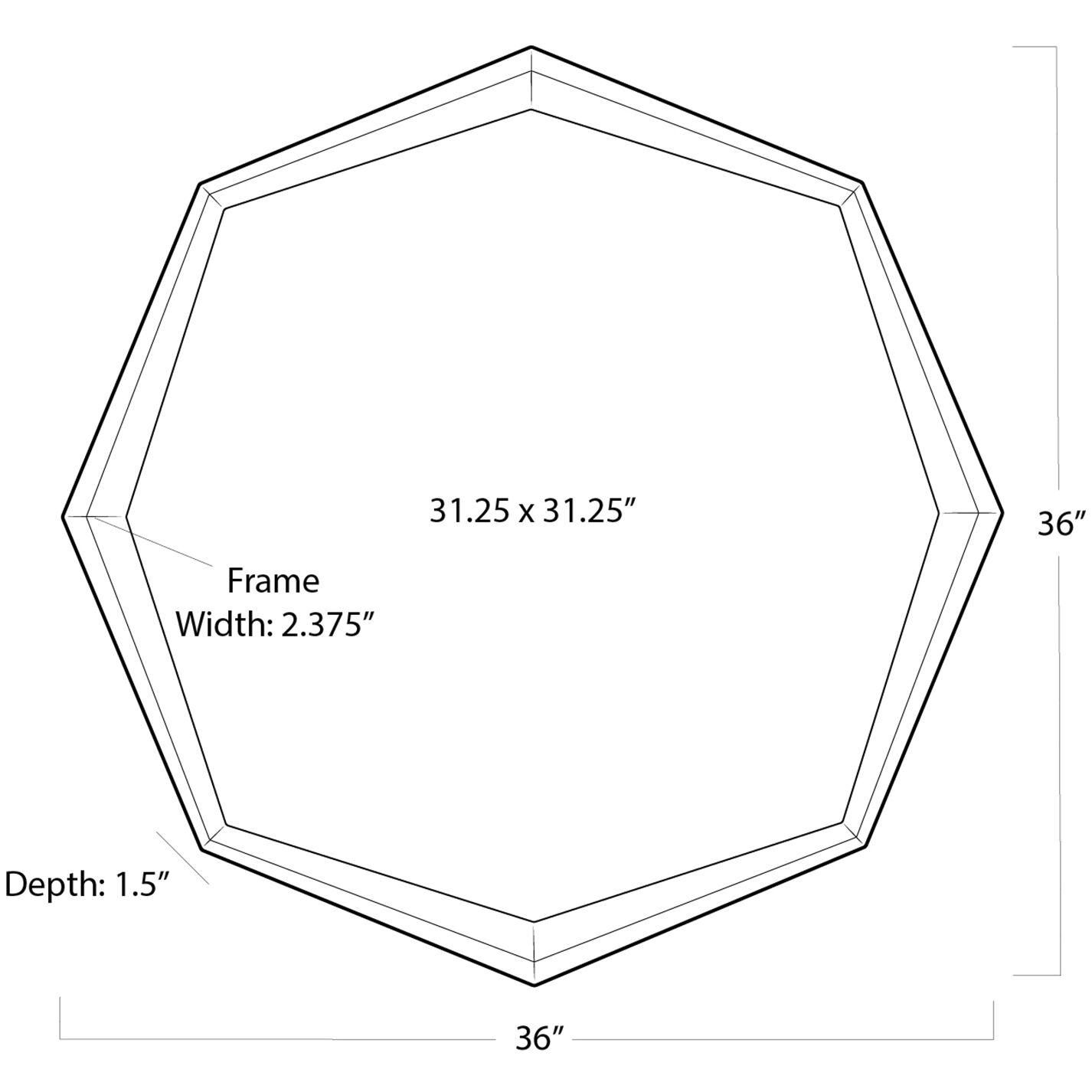 Hadley 36 X 36 inch Gold Leaf Mirror