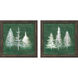 Wooded Winter II Green and Beige and White Framed Art, Propac