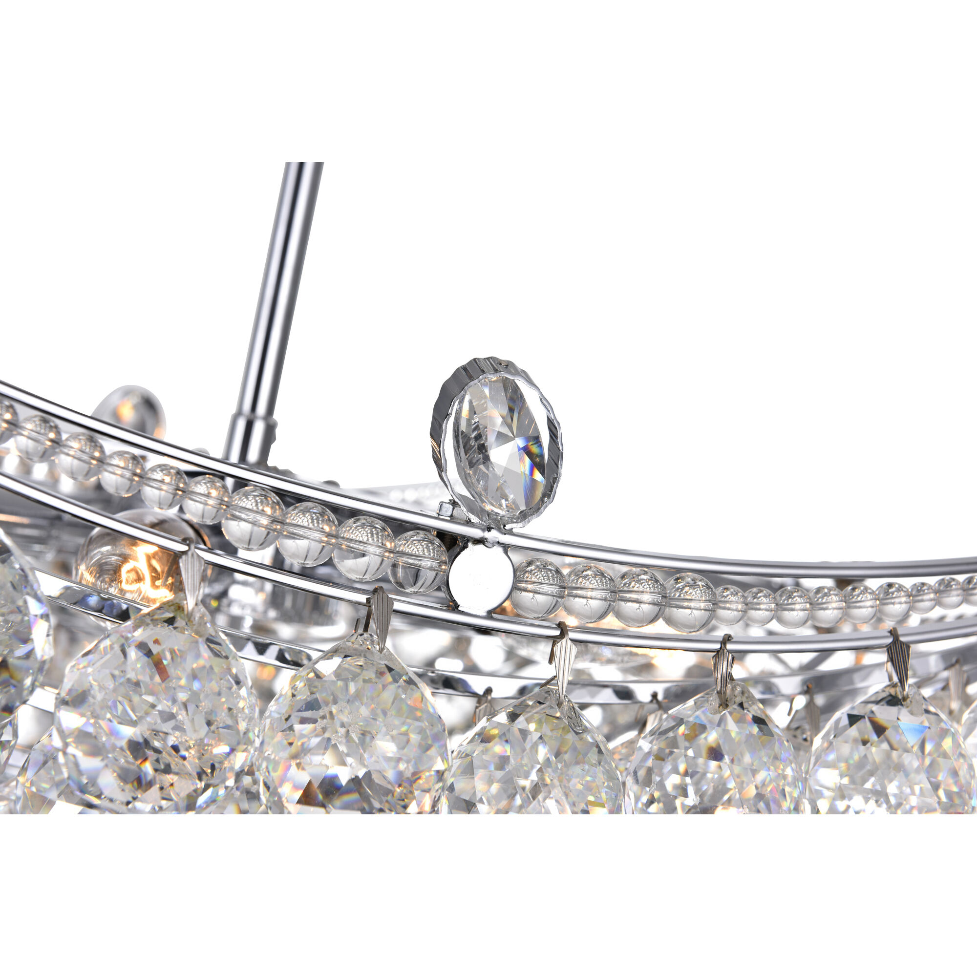 Jasmine 8 Light 20 inch Chrome Down Chandelier Ceiling Light