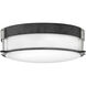 Colbin 3 Light 16.5 inch Aged Zinc with Polished Nickel Indoor Flush Mount Ceiling Light