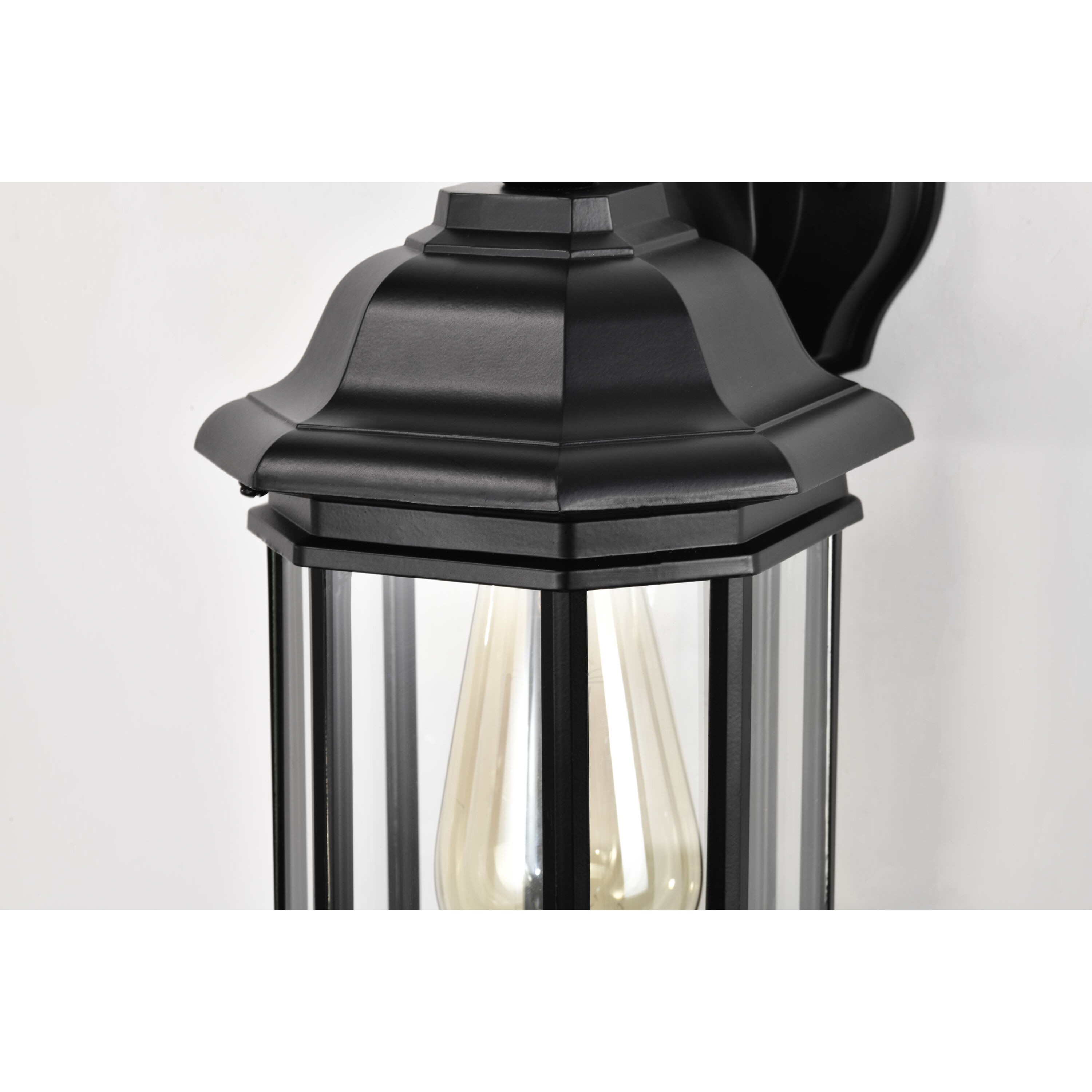 Hopkins 12 inch Matte Black Outdoor Wall Lantern, Small