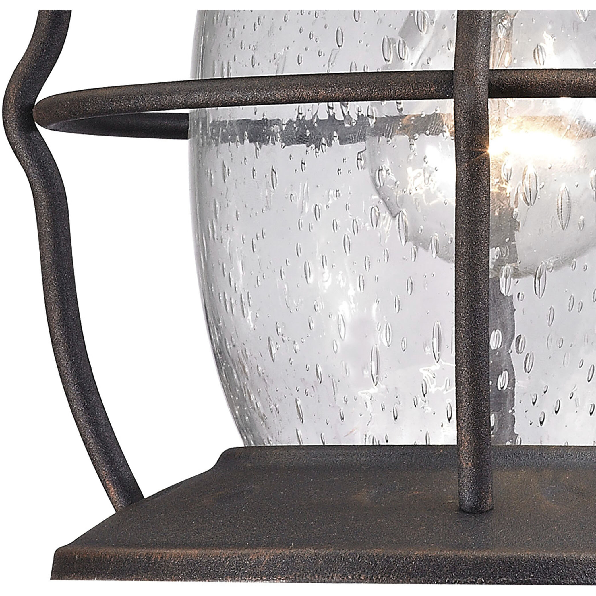 Village Lantern 1 Light 13 inch Weathered Bronze Outdoor Wall Sconce