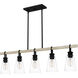 Kingsbridge 5 Light 42 inch Earth Black Island Light Ceiling Light