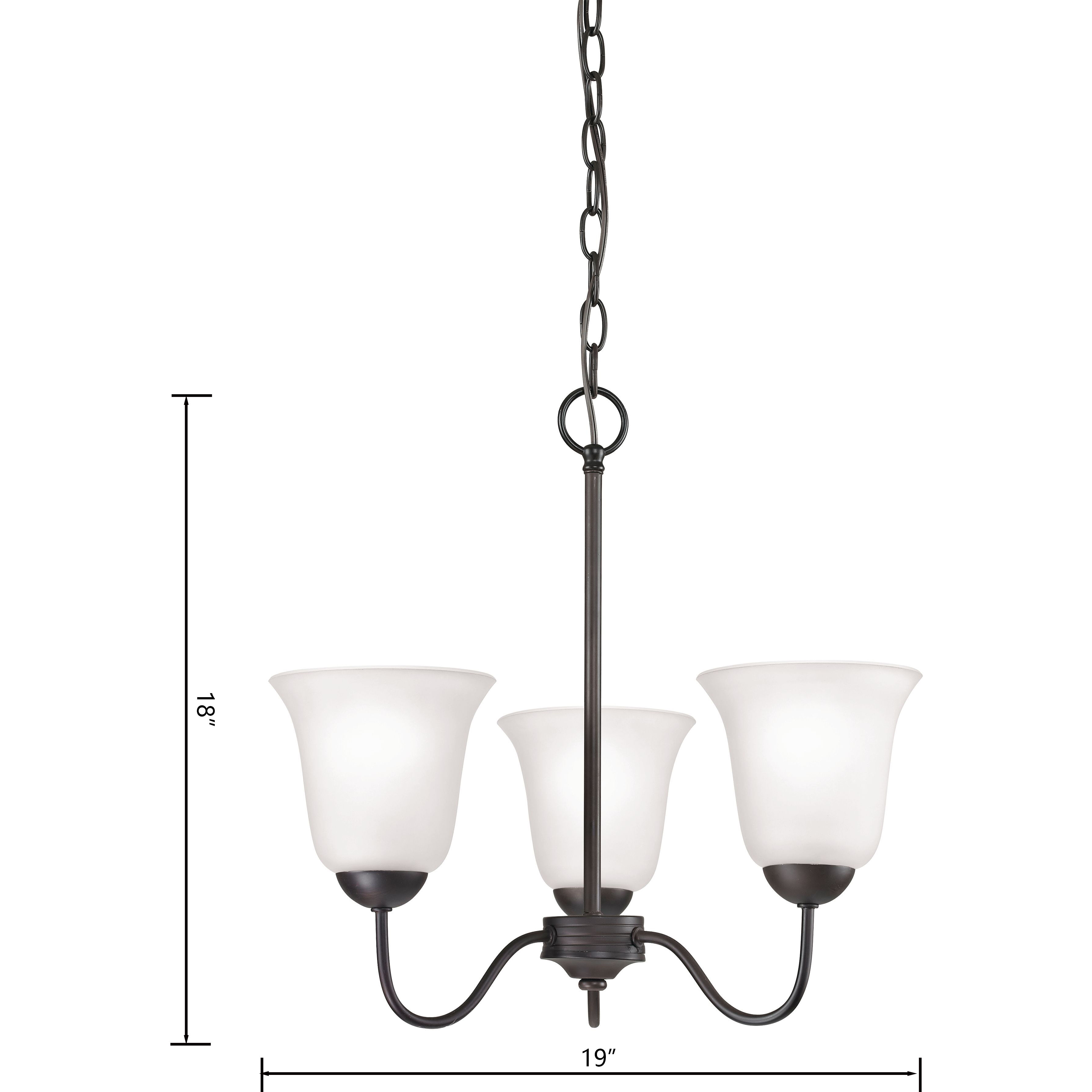 Conway 3 Light 19 inch Oil Rubbed Bronze Chandelier Ceiling Light