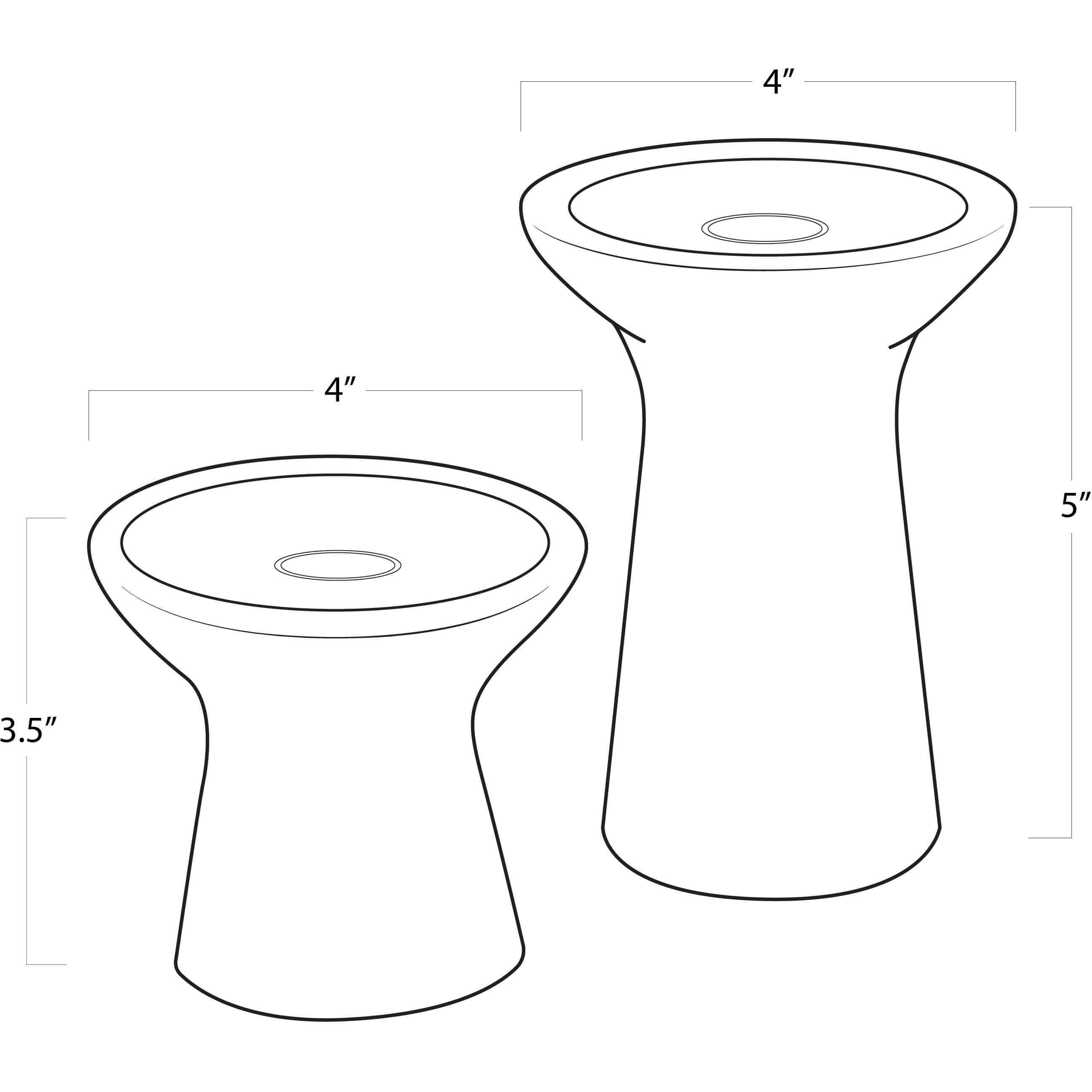 Klein 5 X 4 inch Candlesticks, Candle Holder