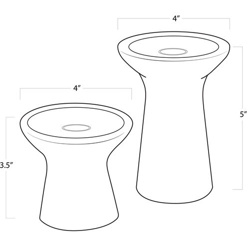 Klein 5 X 4 inch Candlesticks, Candle Holder