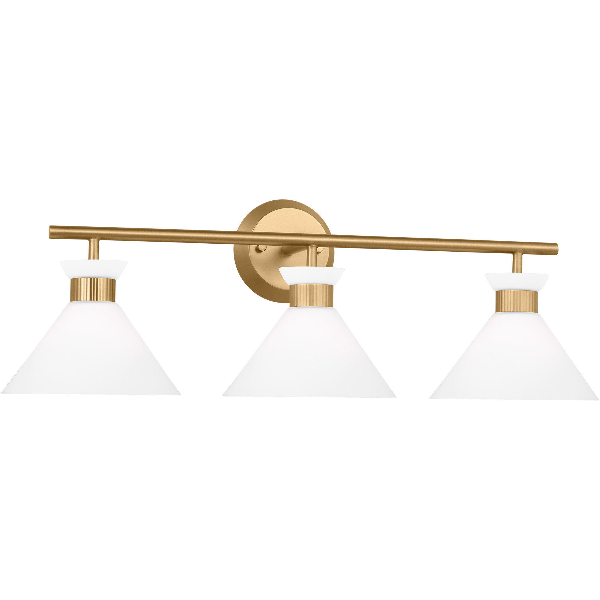 Drew & Jonathan Belcarra 3 Light 27 inch Satin Brass Wall Bath Fixture Wall Light