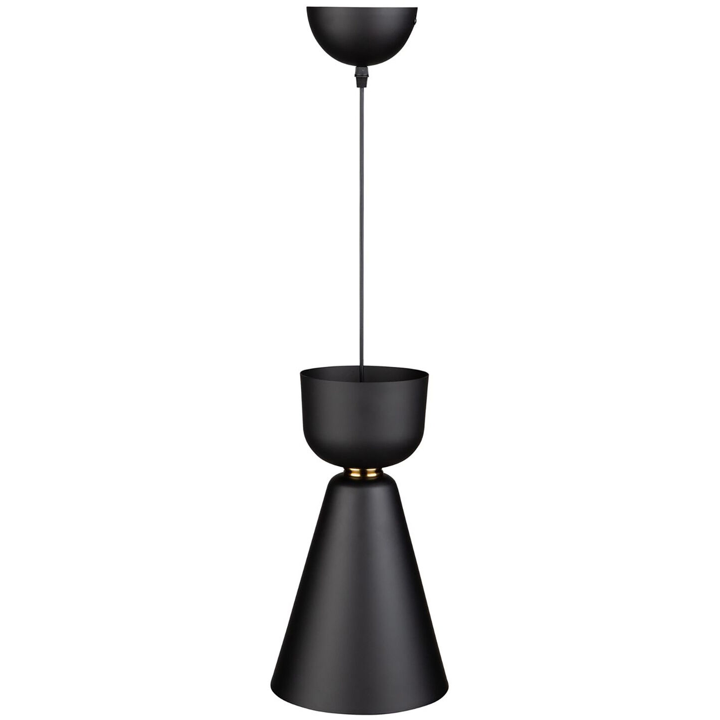 Tempo LED 8 inch Matte Black and Brass Pendant Ceiling Light