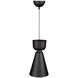 Tempo LED 8 inch Matte Black and Brass Pendant Ceiling Light