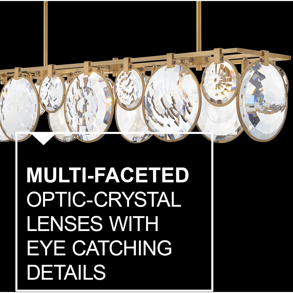 Nala LED 49.75 inch Heritage Brass Chandelier Ceiling Light, Linear & Oval