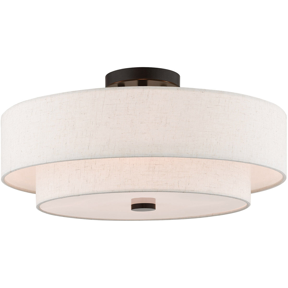 Claremont 4 Light 18 inch English Bronze Semi-Flush Mount Ceiling Light 