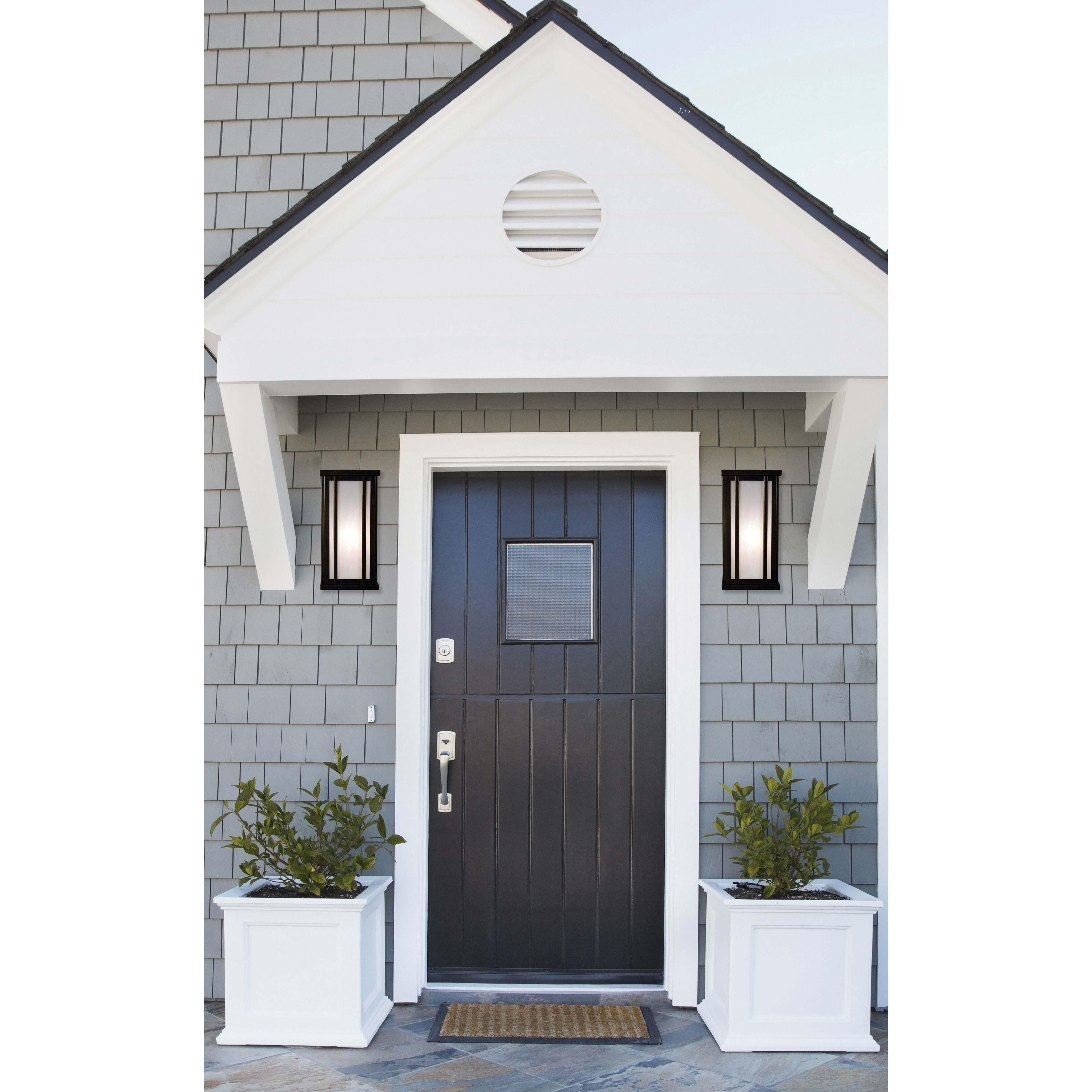 Glencoe 1 Light 8.5 inch Rustic Brown Wall Mount Wall Light in White Opalescent