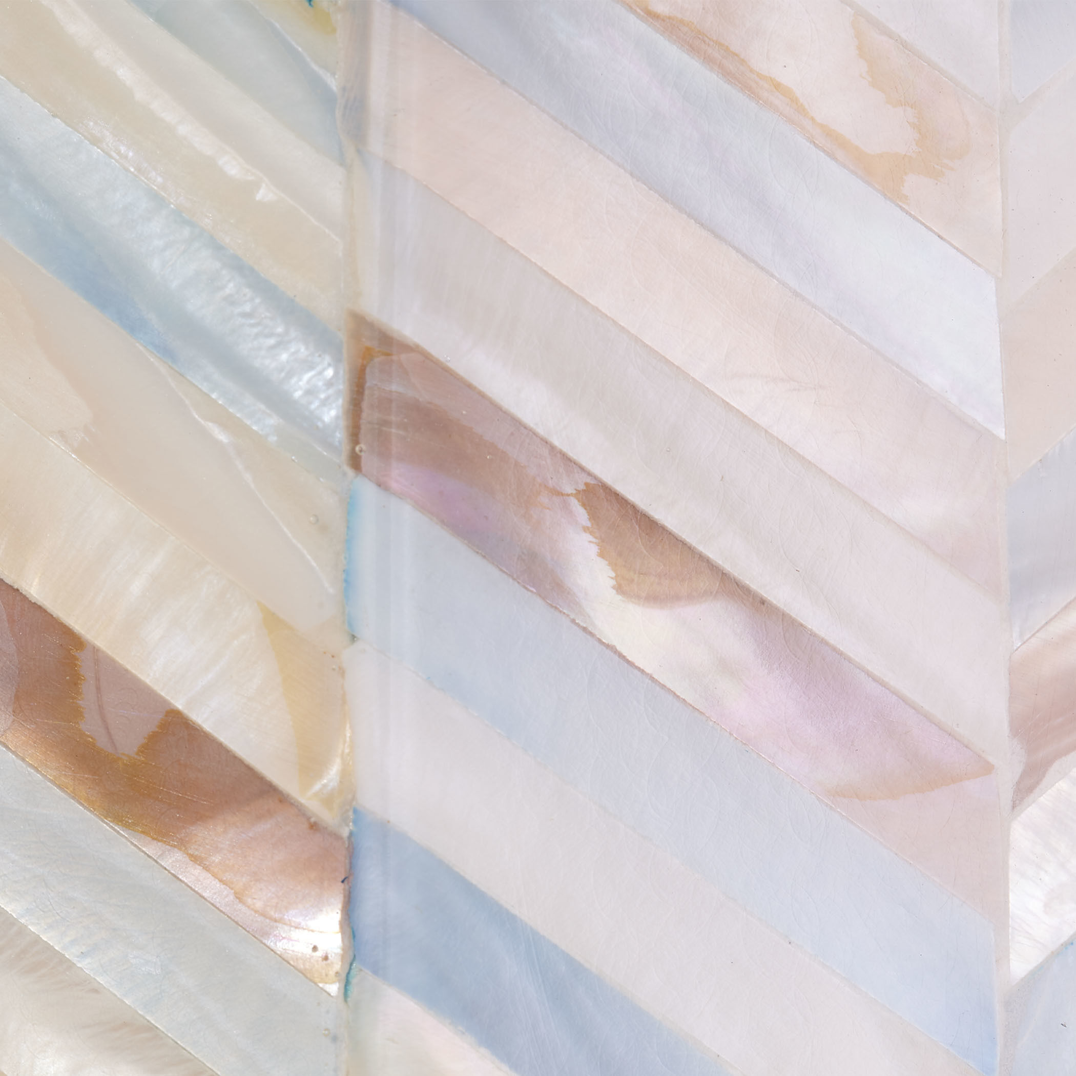 Academy 30 X 30 inch Mixed Blue and White and Red Mother of Pearl Wall Mirror