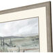 Blue Cactus Field Gray and Beige and Blue and Green Framed Art