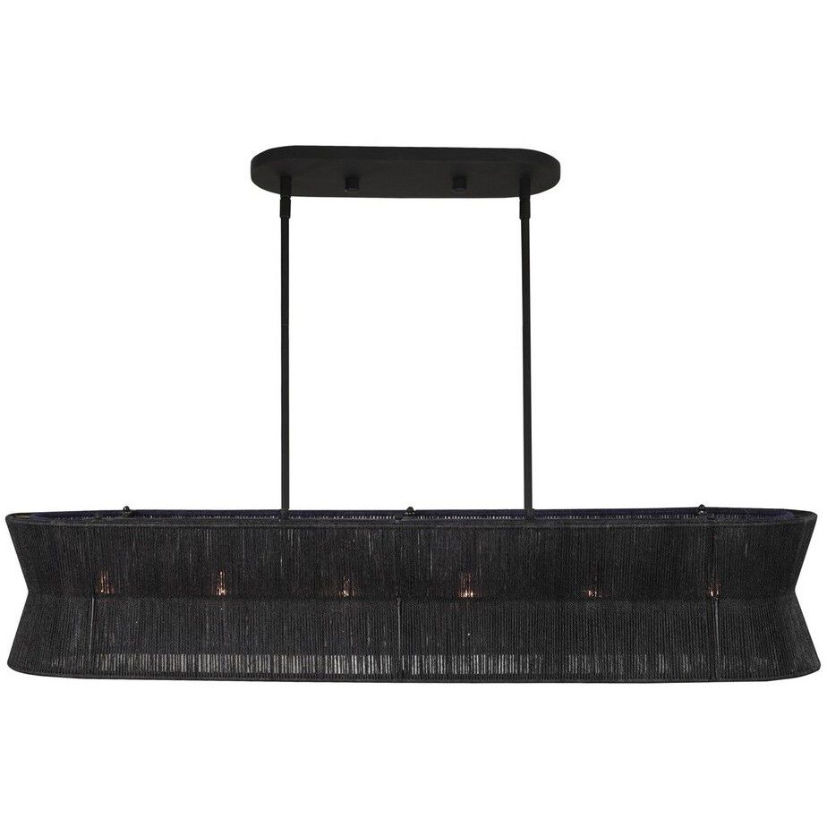 Madura Island Linear Ceiling Light in Matte Black
