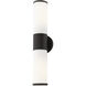 Lindale 2 Light 18.5 inch Black ADA Vanity Sconce Wall Light
