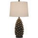 Roanoke 30.75 inch 150 watt Roanoke Brown and Heathered Cream Table Lamp Portable Light
