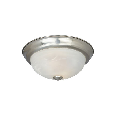 Lunar 3 Light 15 inch Satin Platinum Flushmount Ceiling Light