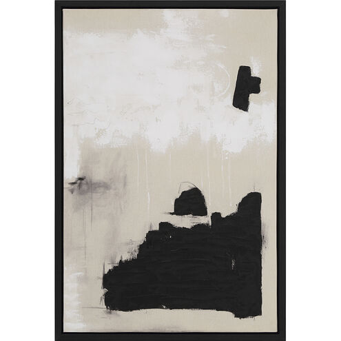 Asia Beige/Black/White Canvas Art, 2 Piece
