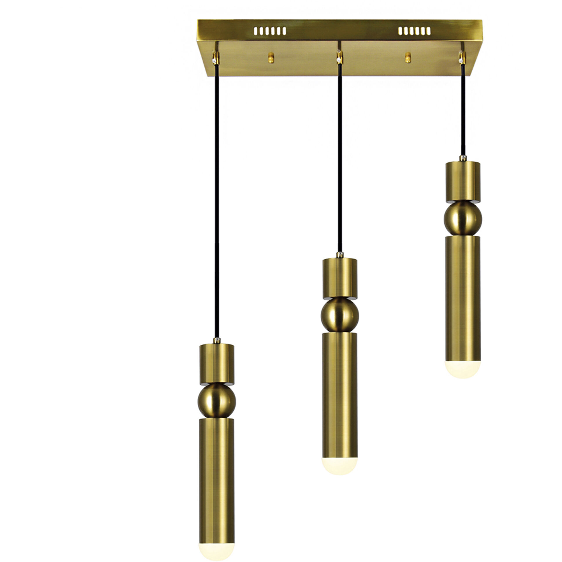 Chime LED 20 inch Brass Island/Pool Table Light Ceiling Light