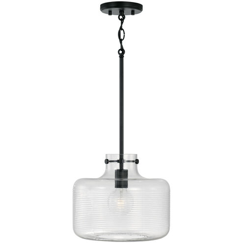 Brighton 1 Light 12 inch Matte Black Pendant Ceiling Light