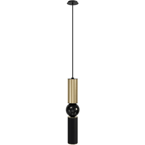 Cicada LED 4 inch Brushed Brass and Black Pendant Ceiling Light