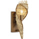 Flow 1 Light 5.5 inch Baguette and Natural Rattan Right Sconce Wall Light, Smithsonian Collaboration
