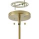 Leah 6 Light 30 inch Brushed Gold and White Chandelier Ceiling Light
