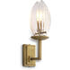 Persephone 1 Light 4.33 inch Antique Brass and Clear Glass Wall Lamp Wall Light