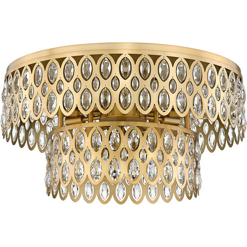 Dealey 12 Light 24 inch Heirloom Brass Flush Mount Ceiling Light