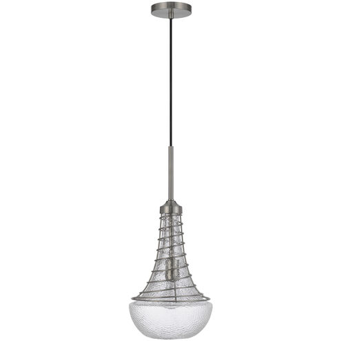 Baraboo 1 Light 14 inch Brushed Steel and Silver Mini Pendant Ceiling Light