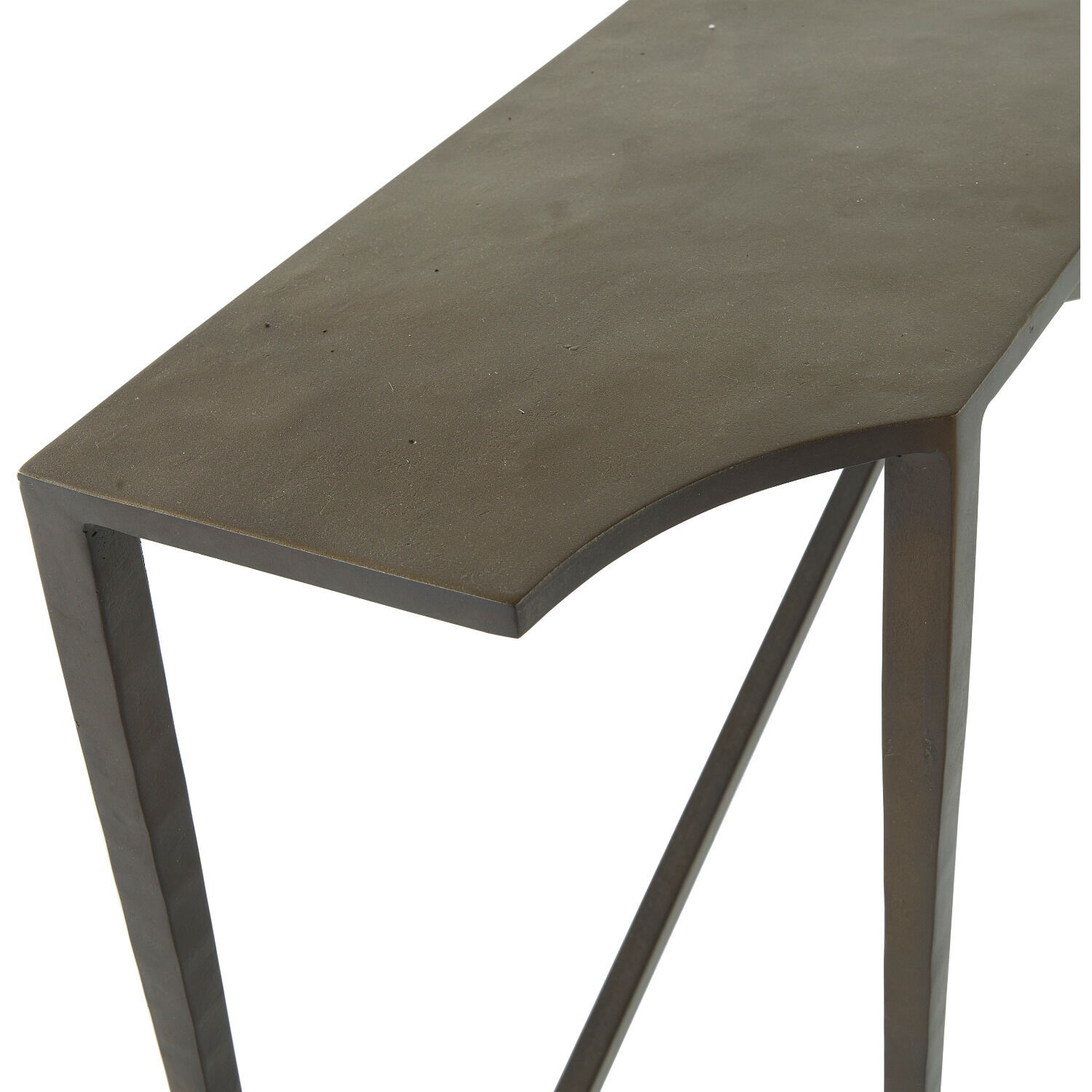 Fennick 60 X 10 inch Brass / Forged Black Iron Console Table